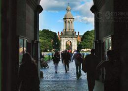 The Dublin Gallery. The Entrance Arch at Trinity College - Dublin City