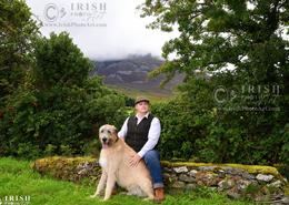 The Mayo Gallery. Irish Wolfhound owner Edward Aylward, with his award winning dog Cú