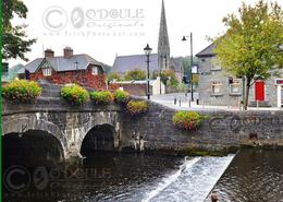 The Westport Gallery. Carrowbeg River and Holy Trinity Church, Westport - Co. Mayo 