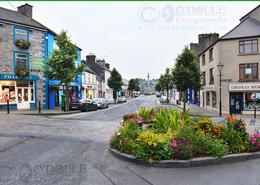 The Westport Gallery. Shop Street with the Octagon in Westport - Co. Mayo