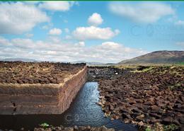 The Galway Gallery. Freshly cut turf, Connemara bog -  Co. Galway