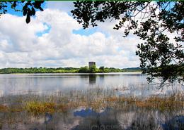 The Roscommon, Cavan & Carlow Gallery. Medieval Cloughter Castle on Lough Oughter near Kilashandra - Co. Cavan