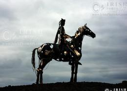 The Roscommon, Cavan & Carlow Gallery. The Gaelic Chieftain Statue Near Boyle