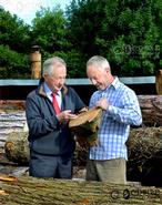 Irish photography. Artisans. Imagination To Creation. Bernie & Alan talking timber at Kelly Barna Buildings  Glenealy Co Wicklow