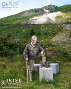 Spirit of the Celts - The Irish Character. The Miner Robert Carter at the old Glenasan Mine at Glendalough