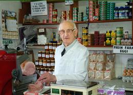 Irish photography. Spirit of the Celts. The Irish Character. Myles Doyle (50 years a grocer) in Gorey, Co. Wexford  (Circa 2004)