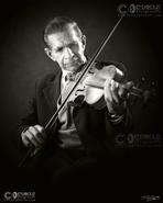 Irish Fine Art - Black & White. Jim (The Fiddler ) Nolan - Aughrim, Co. Wicklow