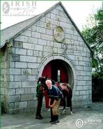 Ancient World - An Irish Heritage. Spiro the Blacksmith at his Forge - Aughrim Village, Co. Wicklow 1996