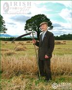 Ancient World - An Irish Heritage. Johnny Dunne from Co. Wicklow Cutting Corn with a Sythe 