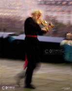 O'Doule Originals - Limited Edition Fine Art Prints. 'The Gypsey Fiddler' - Busking along the Embankment in London 2005