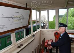 O'Doule Originals - Limited Edition Fine Art Prints. The Station Master Louis, working the signal box at Gorey Station, Co. Wexford