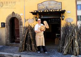 O'Doule Originals - Limited Edition Fine Art Prints. Marco the Baker at the Cerelli Traditional Wood burning Bakery on the Old Town of Frascati - Rome 