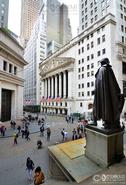 USA photography. Heart Beat Of The World.  New York City. Minding the Economy - George Washington at the NY Stock Exchange