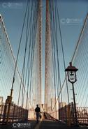 Heart Beat Of The World -  New York City. Holding up The Brooklyn Bridge