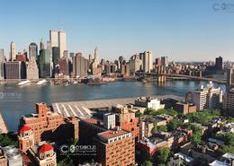 Heart Beat Of The World -  New York City. Twin Towers with South Street Sea Port & The Brooklyn Bridge from Brooklyn