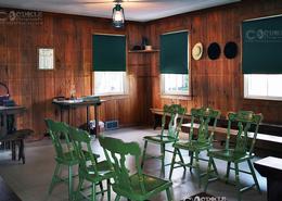 Fields Of Gold - The Amish Way. Interior of a Traditional Amish One Room School House