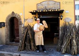 Irish photography. Historic Europe. Marco The Baker at The Cerelli Traditional Wood Burning Bakery in the Old Town of Frascati - Rome, Italy